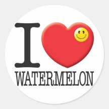 Watermelon Round Stickers