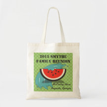 Watermelon Splash Custom Family Reunion Tote Bag
