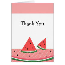 Watermelon Thank You Greeting Cards