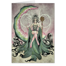 Watermelon Tourmaline Greeting Cards