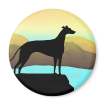 Waterside Greyhound Dog Landscape