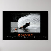 Waterski -  It is the journey, not... - Customized Poster