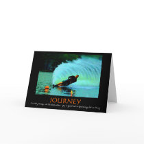 Waterskiing motivational card (colourful)