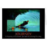 Waterskiing motivational card (colourful)