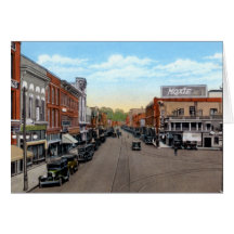Waterville Maine Main Street Greeting Cards