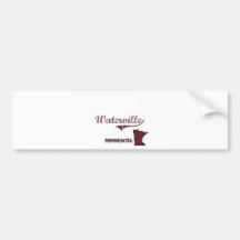 Waterville Minnesota City Classic Bumper Stickers