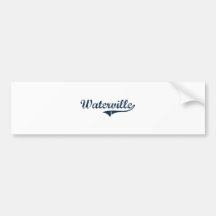 Waterville New York Classic Design Bumper Stickers
