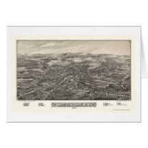 Waterville, NY Panoramic Map - 1885 Cards