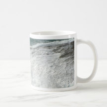 Wave Breaking On Big Rocks Coffee Mugs
