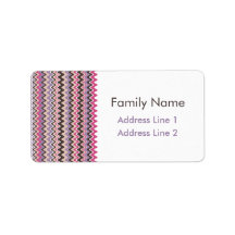 Wave Chevron Bold Personalized Address Label
