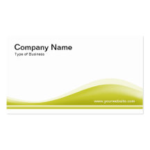 Wave Contour - Banana Yellow Business Card Template