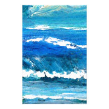 Wave Dance - cricketdiane ocean decor Custom Stationery