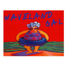 Waveland Gal Postcard