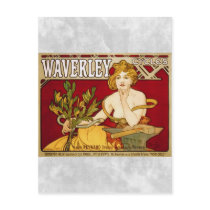 Waverley Cycles - Art Nouveau - Alphonse Mucha Postcards