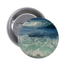 Waves Beaches Ocean Foam Button