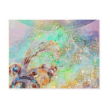 WAVES ,blue green yellow,teal Postcard