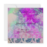 WAVES bright purple blue pink gold sparkles swirls invitations