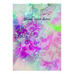 WAVES , bright purple green blue pink gold sparkle Custom Invitation