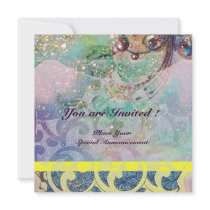 WAVES , bright yellow blue pink gold sparkles