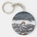 Waves Crashing To The Shore Key Chain