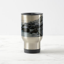 Waves Hitting Large Rocks on the Shore Coffee Mug