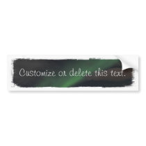 Waves of Green Light; Customizable Bumper Sticker