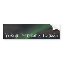 Waves of Green Light; Yukon Territory Souvenir Bumper Sticker