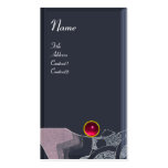 WAVES RUBY MONOGRAM,pink red black blue grey Business Card Template