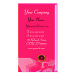WAVES RUBY MONOGRAM,pink red black Business Card