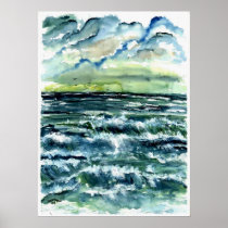 waves seascape art collectable
