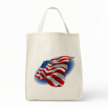 WAVING AMERICAN FLAG CANVAS BAGS