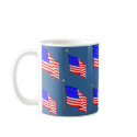 Waving American Flag mugs