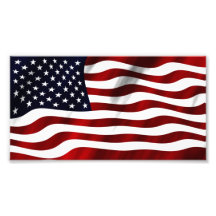 Waving American Flag Photo Print
