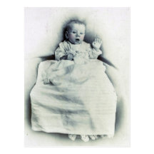 Waving Baby Vintage Postcard