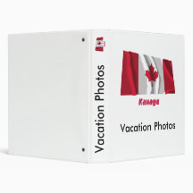 Waving Canada Flag with name in Russian 3 Ring Binder