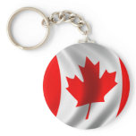 Waving Canadian Flag Key Chain