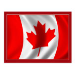 Waving Canadian Flag Postcard