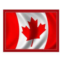 Waving Canadian Flag Postcard