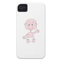 Waving Cute Baby. iPhone 4 Cover