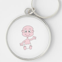Waving Cute Baby. Keychains