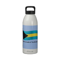 Waving Flag of the Bahamas Water Bottle