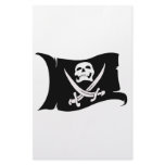 Waving Flag-Pirate Icon #10 Stationery Paper