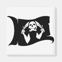 Waving Flag-Pirate Icon #11 Magnets