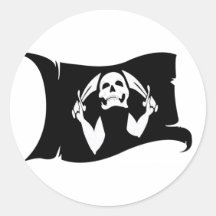 Waving Flag-Pirate Icon #11 Stickers