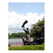 Waving Girl Of Savannah Georgia Post Card