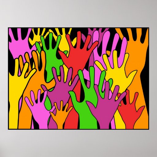 Waving Hands Posters
