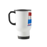 Waving Luxembourg Flag with name in Russian Coffee Mugs