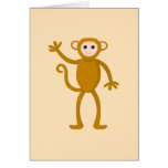 Waving Monkey. Greeting Cards