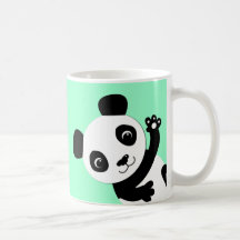 Waving Panda Coffee Mugs