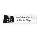 Waving Pirate Flag Bumper Sticker